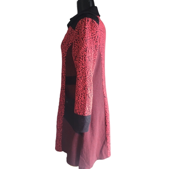 Vintage Zoe red/black floral patterned dress - Picture 5 of 8